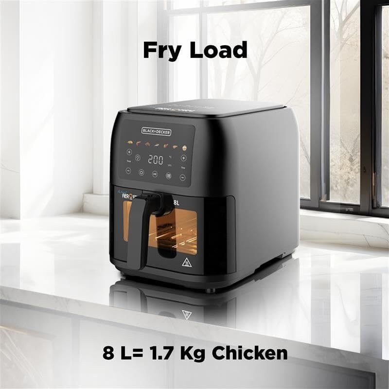 سرخ کن بدون روغن بلک انددکر مدل SAF80Wظرفیت ۸لیتری