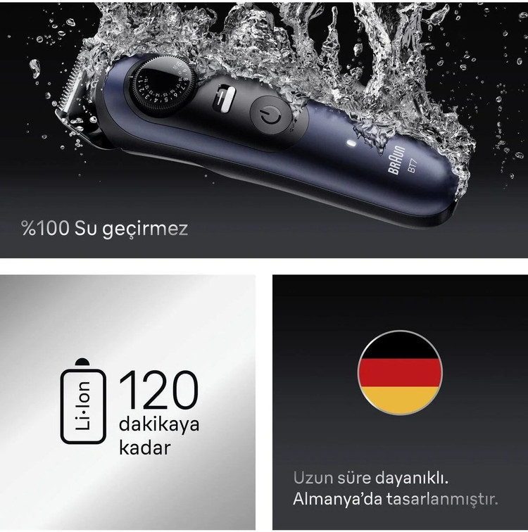 ماشین اصلاح براون مدل AIO7540با تکنولوژی برش مستقیم و ضد اب